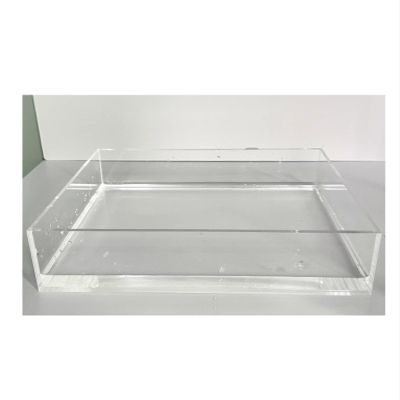 5MM/0.2IN Thickness Display Box, Underwater Shooting Props Food and Cosmetics Shooting Tray, Acrylic Shallow Water Tank Transparent Water Tank(25x25x20cm/10x10x8in)