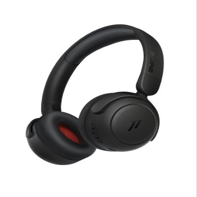 1MORE HQ20 Wireless On-Ear Headphones with Microphone, 85dB Safe Volume, 65H Playtime, Lightweight Foldable Bluetooth Headphones for School/Travel, Android and iOS Compatible, Black