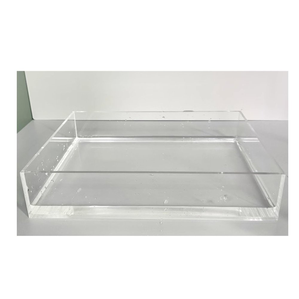 5MM/0.2IN Thickness Display Box, Underwater Shooting Props Food and Cosmetics Shooting Tray, Acrylic Shallow Water Tank Transparent Water Tank(20x20x20cm/8x8x8in)