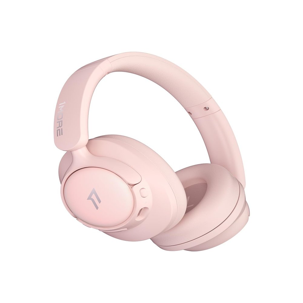 1MORE SonoFlow SE HQ31 Wireless Bluetooth Headphones -42dB Noise Cancelling Over-Ear Bluetooth Headset with Hi-Res Audio, 90H Playtime, LDAC, All-Day Comfort for Travel Work Gaming, Pink