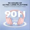 1MORE SonoFlow SE HQ31 Wireless Bluetooth Headphones -42dB Noise Cancelling Over-Ear Bluetooth Headset with Hi-Res Audio, 90H Playtime, LDAC, All-Day Comfort for Travel Work Gaming, Pink view 4