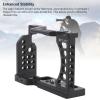 Aluminum Alloy Camera Cage, A7C Vertical Cage with Cold Shoe Mount, Easy Disassembly, Threaded Holes, Arca Style Track, for A7C Camera view 4