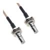 KUIQEO Video Connector RG316 QMA to QMA Male Female pl;/UG Jack Right Angle Crimp Coaxial Coax Extension Connector R/1F 50ohm Cable 30CM 50CM 1M 300CM 5M 10M coaxial Cable(Type F,20CM) view 1