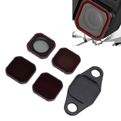 ND8 ND16 ND32 Filters Set, Action Camera Neutral Density Filter with Built in Rubber Loop, Aluminum Alloy and Optical Glass for Underwater, Rainy