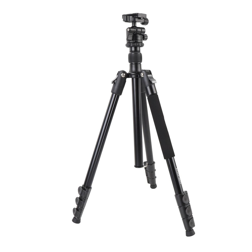 64.76in Camera Tripod, Camcorders Video Tripod Stand, Adjustable Height, 360 Degree Ball Head, 35 Lbs Loads, Phone Tripod for Travel Outdoor Photography