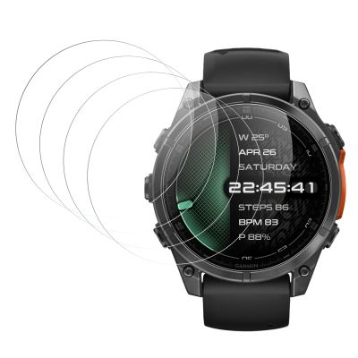 (4 Pack) Screen Protector Glass for Garmin fnix 8 47mm,9H Hardness, Anti-Shatter, No-Bubble, Scratch Resistant, Cristal Para