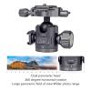 Ball Head with Cold Shoe, Metal 360 Rotating Panoramic Ball Head with QR Plate Up 26.46lbs Load Double Panoramic Damping Tripod Head 3/8 Threaded Hole for Tripod Slider Monopod view 4