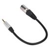 Microphone Cable Adapter, PVC Exterior Zinc Alloy Shell Adapter Cable with Gold Plated 3.5mm Mono Male to 3PIN XLR Male Right Angle XLR Adapter XLR Cables for Laptop Speaker Mixer (#1) view 1