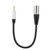Microphone Cable Adapter, PVC Exterior Zinc Alloy Shell Adapter Cable with Gold Plated 3.5mm Mono Male to 3PIN XLR Male Right Angle XLR Adapter XLR Cables for Laptop Speaker Mixer (#1) view 2
