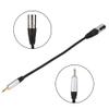 Microphone Cable Adapter, PVC Exterior Zinc Alloy Shell Adapter Cable with Gold Plated 3.5mm Mono Male to 3PIN XLR Male Right Angle XLR Adapter XLR Cables for Laptop Speaker Mixer (#1) view 3