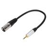 Microphone Cable Adapter, PVC Exterior Zinc Alloy Shell Adapter Cable with Gold Plated 3.5mm Mono Male to 3PIN XLR Male Right Angle XLR Adapter XLR Cables for Laptop Speaker Mixer (#1) view 4
