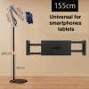 Adjustable Tablet Stand Holder, 155cm Floor Stand, 360 Rotating Arm Mount for Phones and Tablets, White view 2