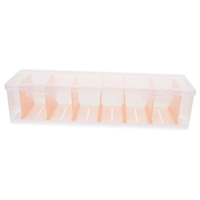 KICHOUSE Cable Organizer Box Lid Drawer Storage for Desk Mini Cord Management Box for Headphones and Charge Cables Compact Electronic Organizer