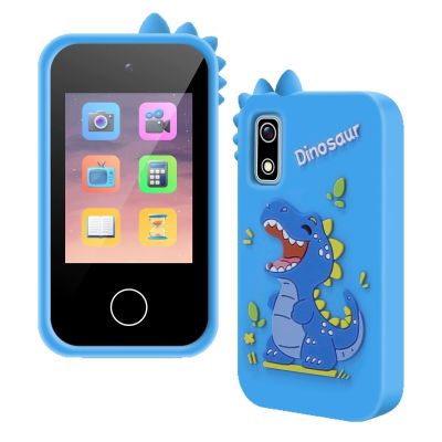 1080p 48MP Digital Camera with 2.8 Inch IPS Screen Small Portable Digital Video Camera for Girls 3-12 Years Old Birthday Time Parts Dinosaur (Blue)