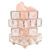 Himalayan Pink Salt Lamp, Handcrafted 4 Layer Crystal Design with Brightness Control, Night Light for Bedroom, USB view 1
