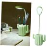 DECOMELODY Cactus USB Table Lamp LED Eye Protection Reading Light for Office and Bedroom Compact Design Pen Holder Green view 3