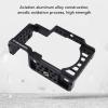 Camera Cage Rig Video Movie Making Cold Shoe Mount 1/4in 3/8in Screw Hole Portable Aluminum Alloy for A6500 Camera view 3