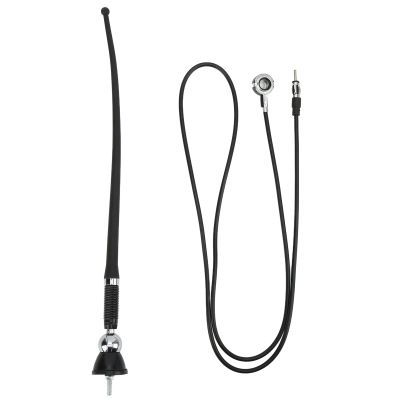 36cm / 14.2in Car Stereo Antenna ABS Black Wearproof Heat FM AM Aerial Universal Car Roof Antenna for Autos
