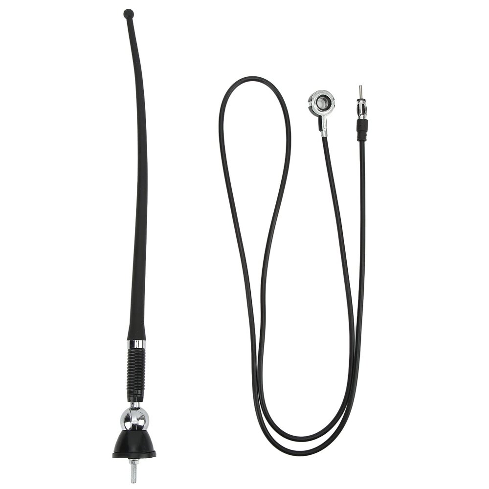 36cm / 14.2in Car Stereo Antenna ABS Black Wearproof Heat FM AM Aerial Universal Car Roof Antenna for Autos
