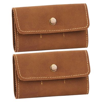 Angoily 2pcs Retro Card Holder Case Compact Memory Card Storage Box Slots for Micro and Easy to Carry Organize Brown for Gaming and Photography