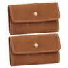 Angoily 2pcs Retro Card Holder Case Compact Memory Card Storage Box Slots for Micro and Easy to Carry Organize Brown for Gaming and Photography view 1
