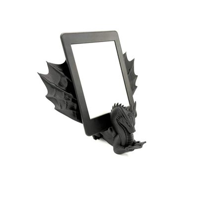 Dragon E-Reader Stand Fantasy Tablet Holder, 7.9 x 5.8 inches, Black Unique Gift for Book Lovers & Kindle Enthusiasts