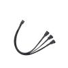 BOXUWFO HONGP 12V/4Pin PWM Black/White Adapter Cable 1 to 3 Computer CPU Cooler Fan Splitter PC Chassis Fan Extension Power Cable view 1
