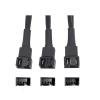 BOXUWFO HONGP 12V/4Pin PWM Black/White Adapter Cable 1 to 3 Computer CPU Cooler Fan Splitter PC Chassis Fan Extension Power Cable view 4