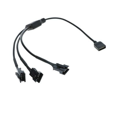 BOXUWFO HONGP 4PIN 1to1/2/3/4 Computer Motherboard Splitter Convert Cable Fan Adapter Male/Female Connector(Male 4pin 1 to 3)