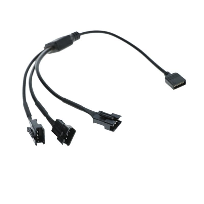BOXUWFO HONGP 4PIN 1to1/2/3/4 Computer Motherboard Splitter Convert Cable Fan Adapter Male/Female Connector(Male 4pin 1 to 3)