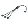 BOXUWFO HONGP 4PIN 1to1/2/3/4 Computer Motherboard Splitter Convert Cable Fan Adapter Male/Female Connector(Female 4pin 1 to 3) view 1