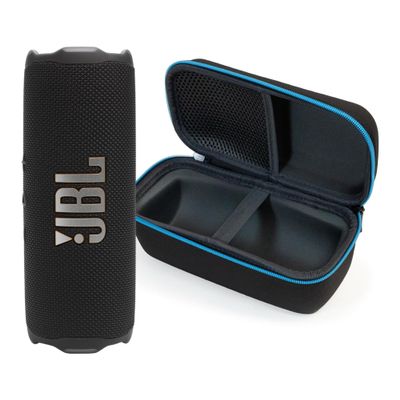 JBL Flip 7 (Black) + Bundle with divvi! Protective Hardshell Case (Black)