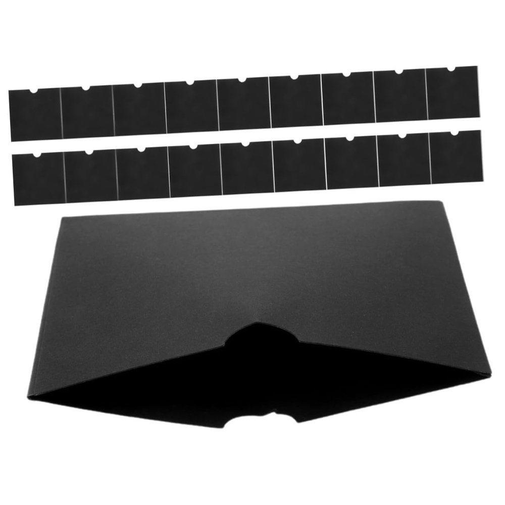 Ciieeo 20pcs Kraft Paper Cd Sleeves DVD Storage Envelopes Reusable Protectors for DVDs and Business Cards Versatile Disc Holder Eco-Friendly Black Design