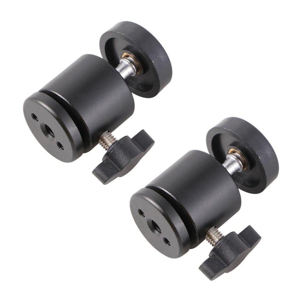 ARTIBETTER 2pcs Video Ball Head Mini Tripod Screw Camcorder Tripod Holder Pan Head