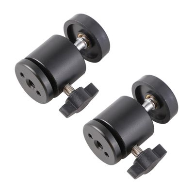 Angoily 2pcs Mini Tripod Head Ball Head Mount for Camera Compact and Portable Threaded Ball Gimbal Smooth Movement