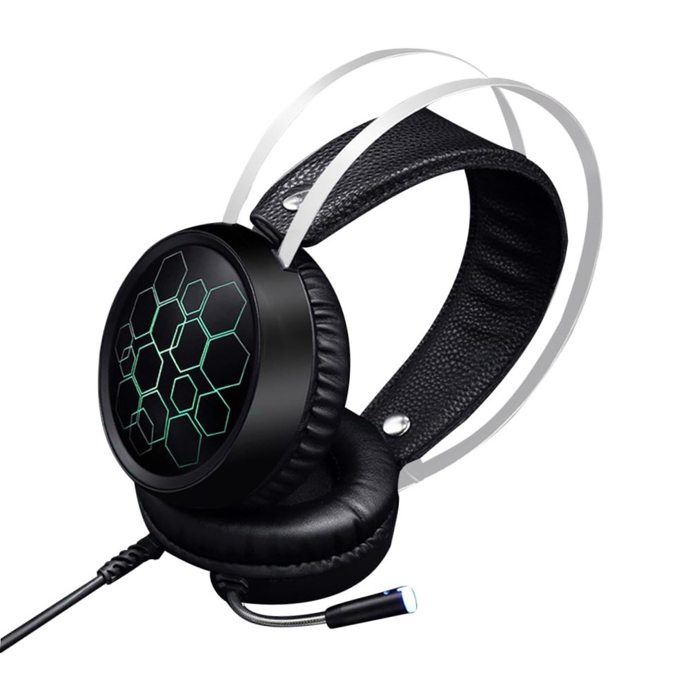 ARTIBETTER Computer Gaming Headset Microphone Wired Over-Ear Headphones for RGB Lighting Comfortable Design for Extended Use for Gaming and Online