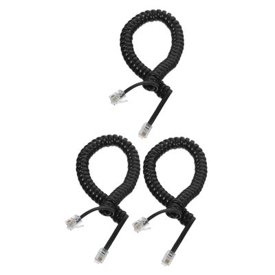 Angoily 3pcs Phone Cord for Landline Telephone Cord Long-Lasting Noise Coiled Cable