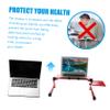 LIFKICH Laptop Stand Dual Cooling Fans Ergonomic Notebook Holder for Bed and Desk Use Portable and Foldable Computer Riser for Enhanced Heat Dissipation and Comfort view 4