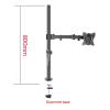 800mm DL-T902-180 Desktop Stand Full Motion 360 Degree Steel Monitor Holder 10"-27" Clamp Base Monitor Mount Arm Load 11kg(with Grommet Base) view 2