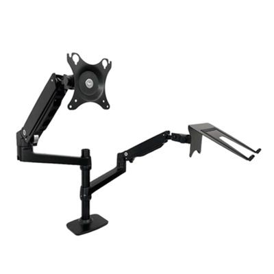 OOIOPCI DL-9012LP Aluminum Clamp Stand Mechanical Spring Table Arm 17-38" LCD Monitor Bracket+17" Notebook Laptop Desktop Holder 3-11kg(170MM Black)
