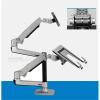 OOIOPCI DL-9012LP Aluminum Clamp Stand Mechanical Spring Table Arm 17-38" LCD Monitor Bracket+17" Notebook Laptop Desktop Holder 3-11kg(170MM Black) view 2