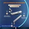 OOIOPCI Single Monitor Desk Mount 17"-34" Inch Weight up to 19.8 lbs Screen Bracket Adjustable 360 Rotation AM400B Black view 3