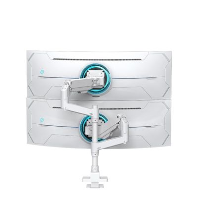 CZPBXOX Monitor Stand Mechanical arm Lifting up and Down Double Screen Splicing 49/57 inch G95(S1020-PD White)