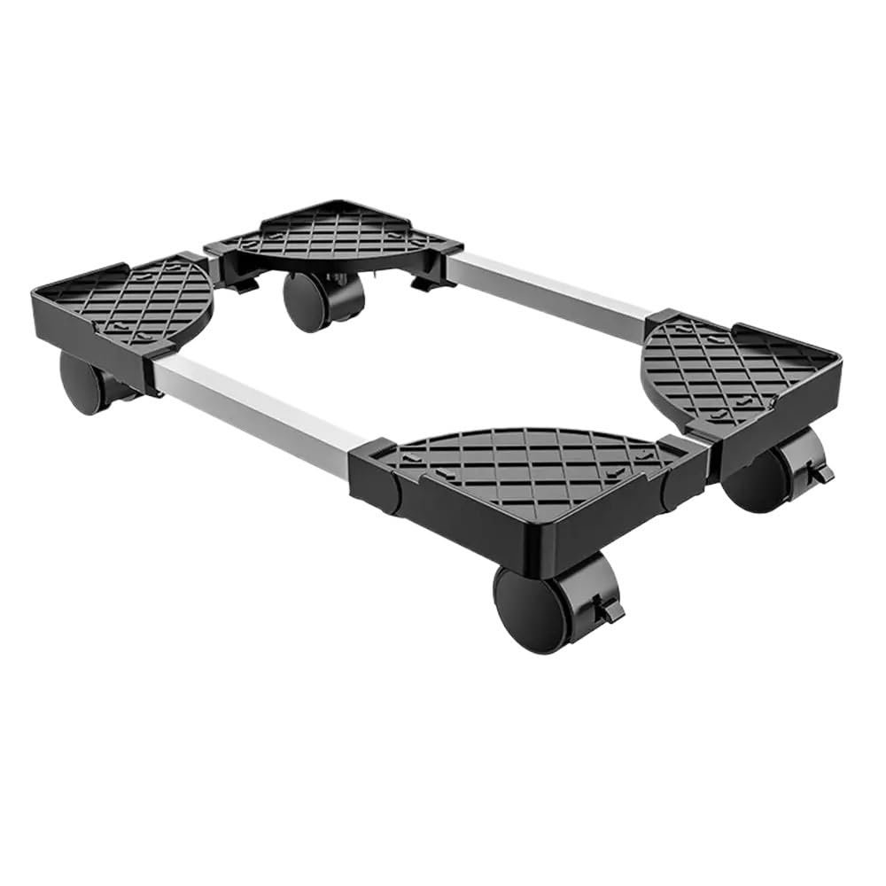 EFZRZYJ Adjustable Mobile Stand Holder Tower Stand with Rolling Caster Wheels Computer Stand for Tower Fit Most Pc Desk Accessories(White)