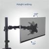 17-32" Full Motion Dual Monitor Desktop Stand Holder 360Degree Holder Clamp Base Monitor Mount Arm LCD Mount for Computer Screen(PM50) view 3