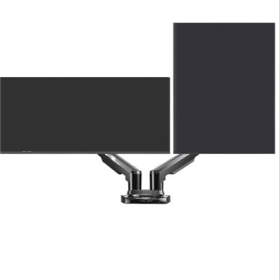 CZPBXOX Dual Monitor Laptop Holder W/ USB3.0 NB F160-FP Gas Spring Dual Arm for 17"-27" Monitor + 10"-17" Laptop Support Mount Stand(Matte Charcoal 2xUSB)
