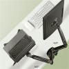 CZPBXOX Dual Monitor Laptop Holder W/ USB3.0 NB F160-FP Gas Spring Dual Arm for 17"-27" Monitor + 10"-17" Laptop Support Mount Stand(Matte Charcoal 2xUSB) view 3