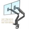 CZPBXOX G32 Aluminum Alloy 22"-32" Dual LCD LED Monitor Mount Gas Spring Arm Full Motion Monitor Holder Support Load 3-15 Kgs Each view 2