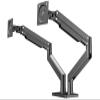 CZPBXOX G32 Aluminum Alloy 22"-32" Dual LCD LED Monitor Mount Gas Spring Arm Full Motion Monitor Holder Support Load 3-15 Kgs Each view 3