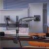 H180 Double Monitor Desk Holder Arm Gas Spring Full Motion 17"-27" LCD TV Mount Ergonomic Dual Arm Clamp Bracket 2-9kgs Each(Matte Charcoal) view 2